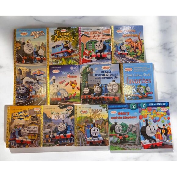 Lot Of 13 Thomas The Train Books 9 Little Golden Books 2 Step Into Reading Kids - Picture 1 of 8